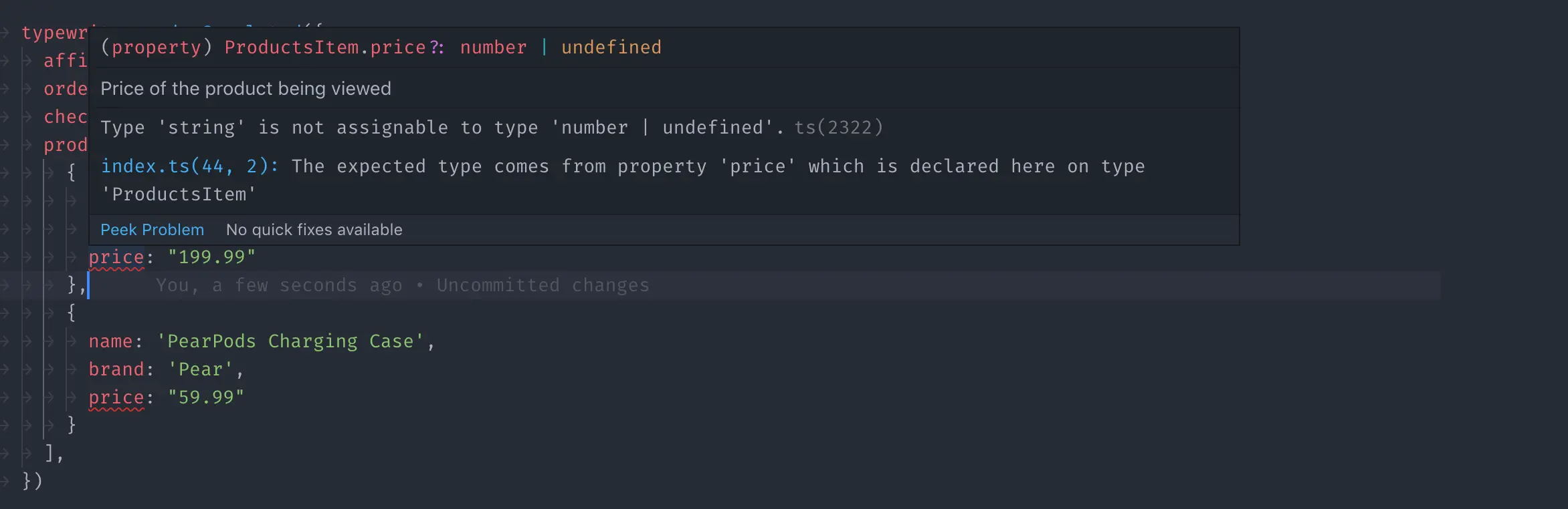 Example compile-time validation warnings.