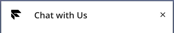 Chat with Us header with close button.