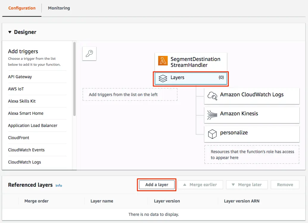 Lambda Function Layer Add.