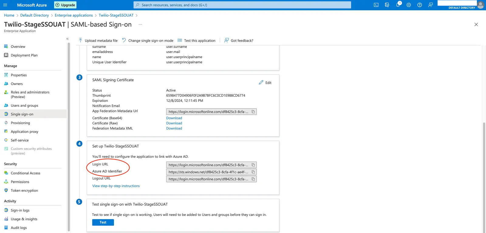 SSO-AzureAD-Copy IdP Metadata.