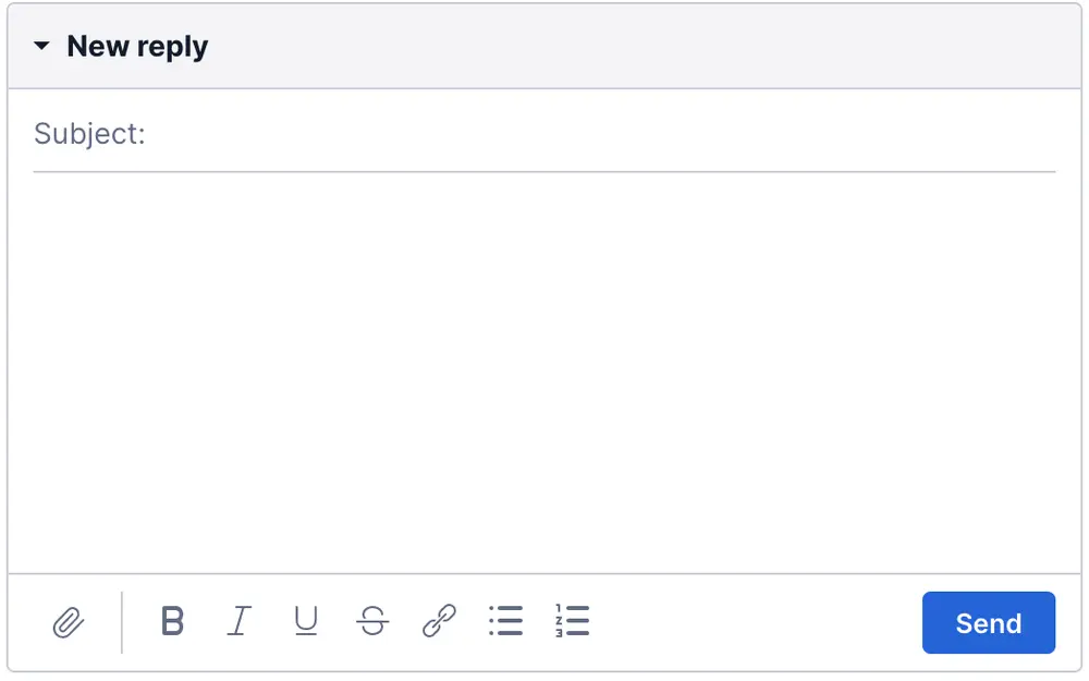 Email editor interface with subject line and send button.