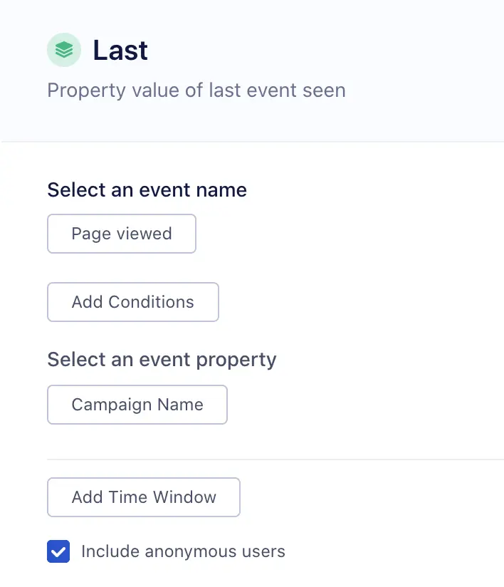 The last event-seen trait builder.
