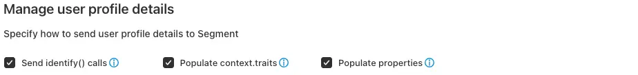 Screenshot of the Manage user profile details settings section.