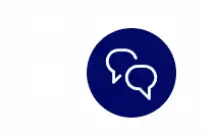 Chat icon with two overlapping speech bubbles.