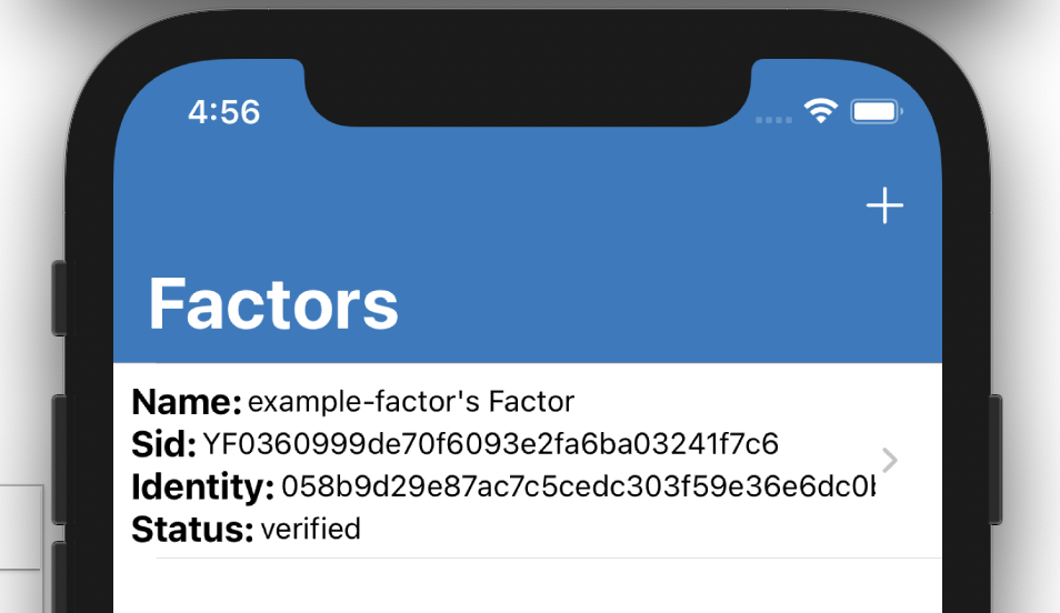 example factor in iOS application.