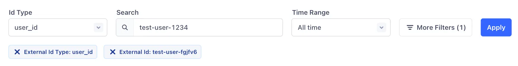 An example of filtering by external_id.