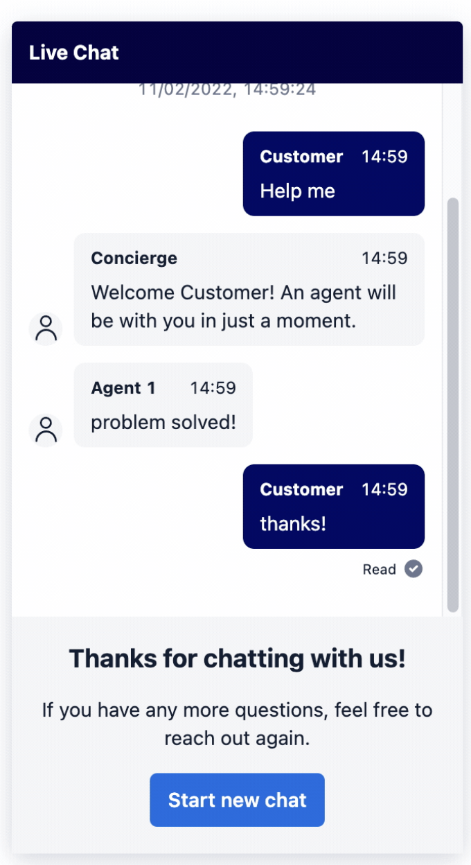 End of conversation.