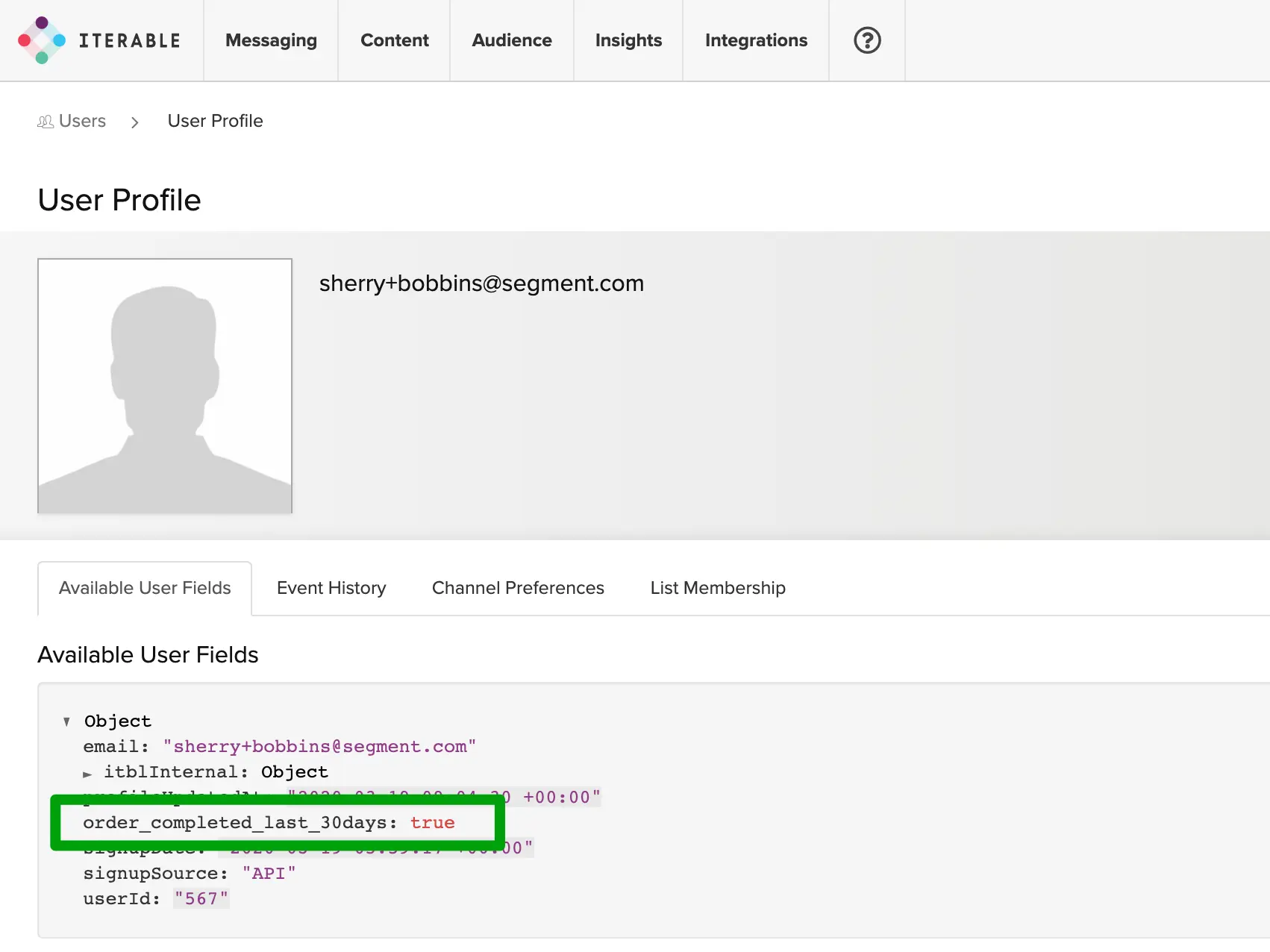 Manage user profile details with options for identify calls, context traits, and properties.