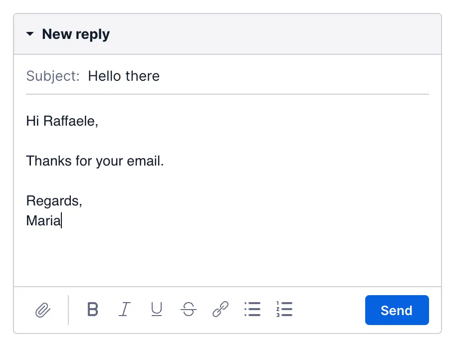Default response template.