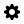 Bold gear icon representing settings.