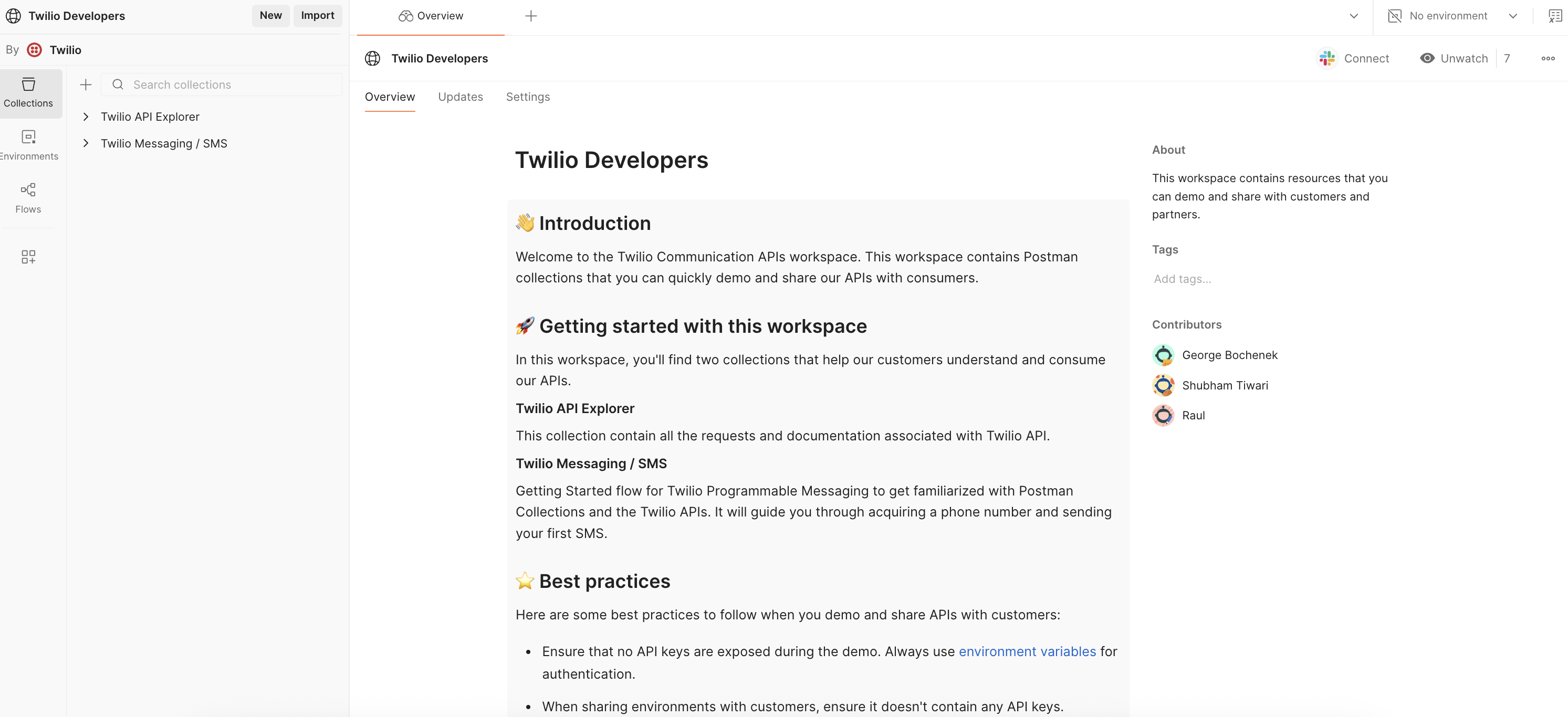 Twilio Workspace Landing Page.