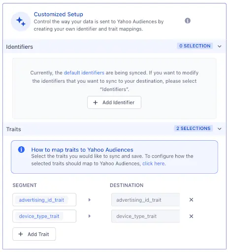A screenshot customized setup configuration for use-case 3.