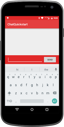quick start app screenshot.