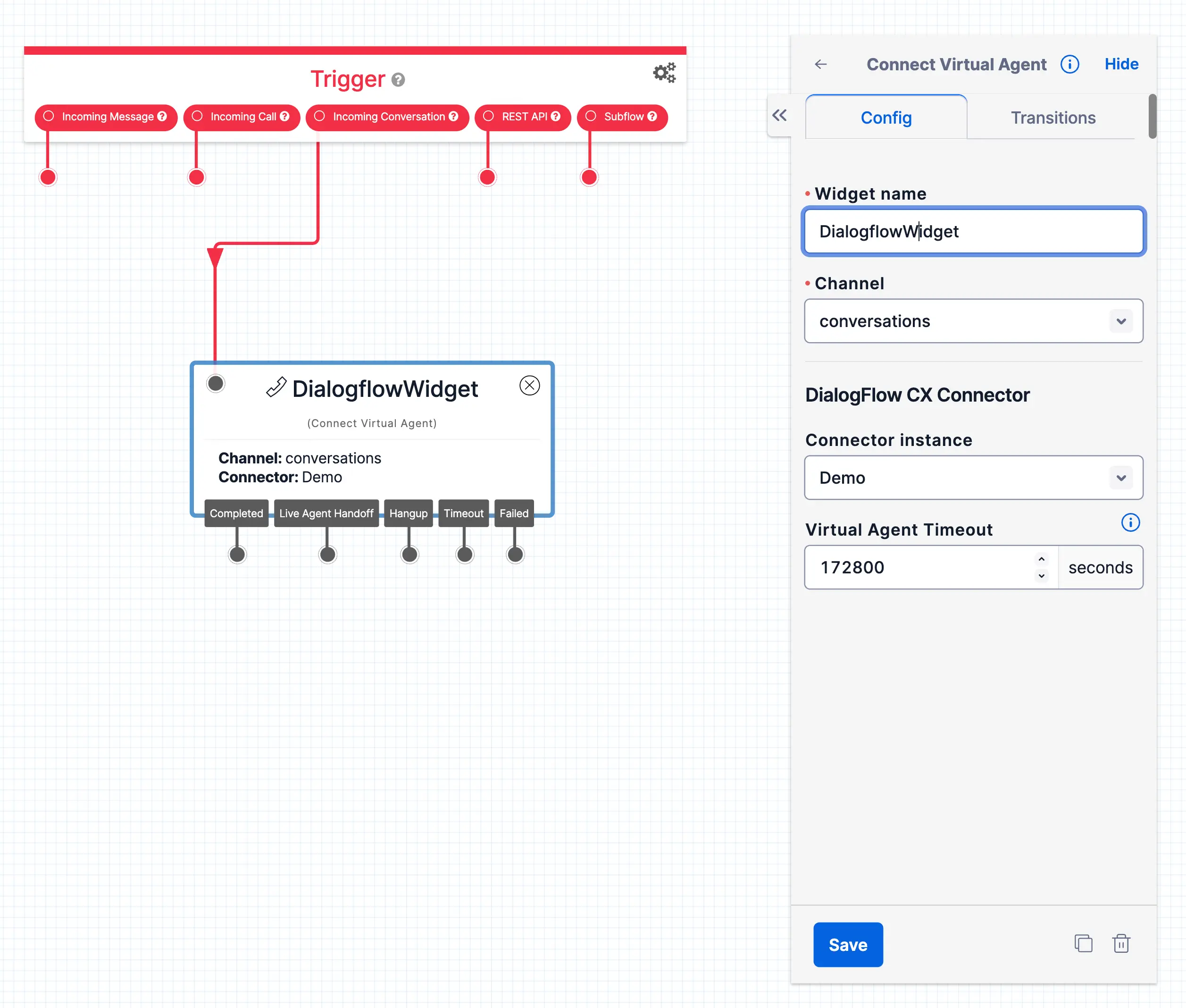 Connect Virtual Agent Widget.